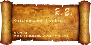 Reichenbach Evetke névjegykártya